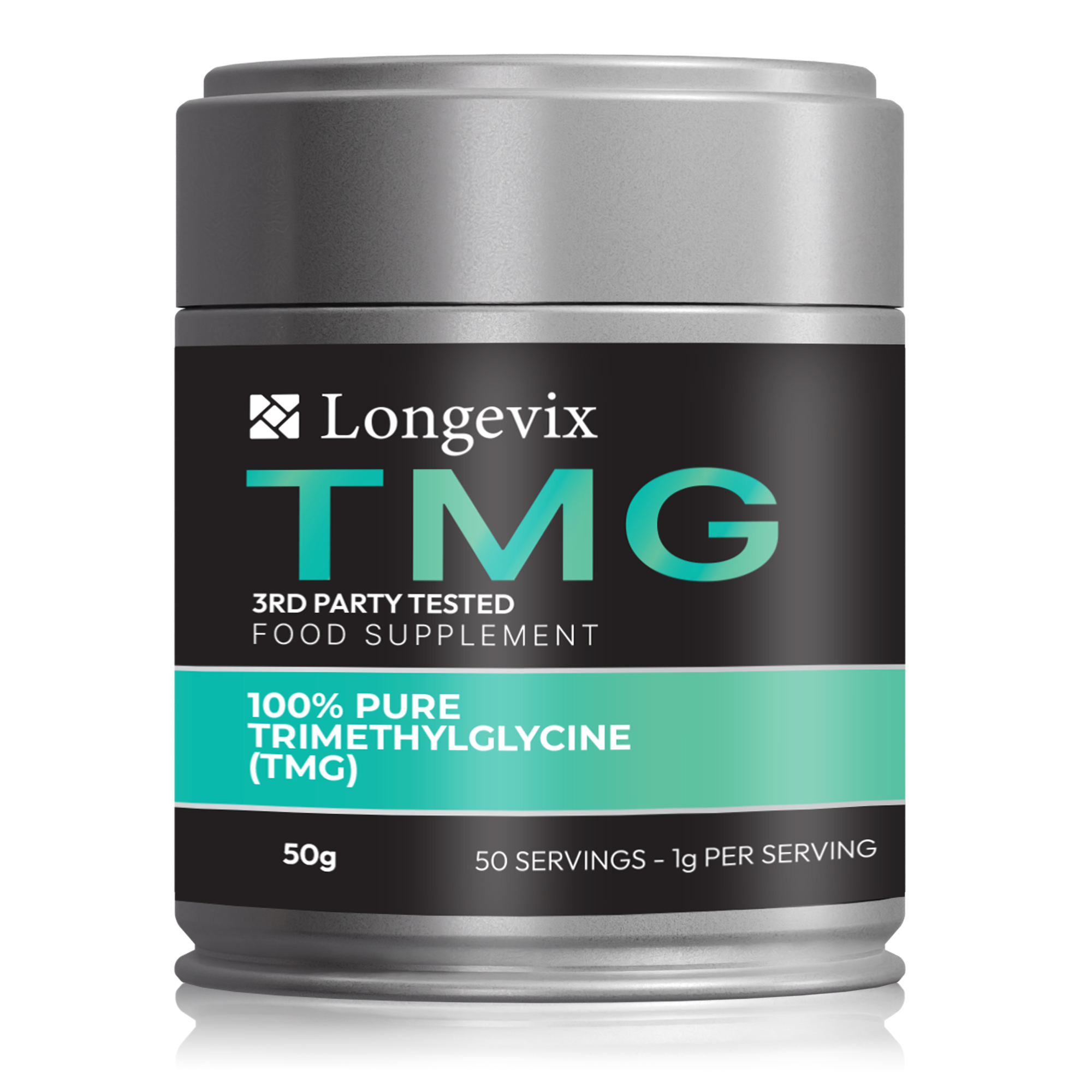 Longevix™ 100% Pure Trimethylglycine (TMG) – 50g Powder
